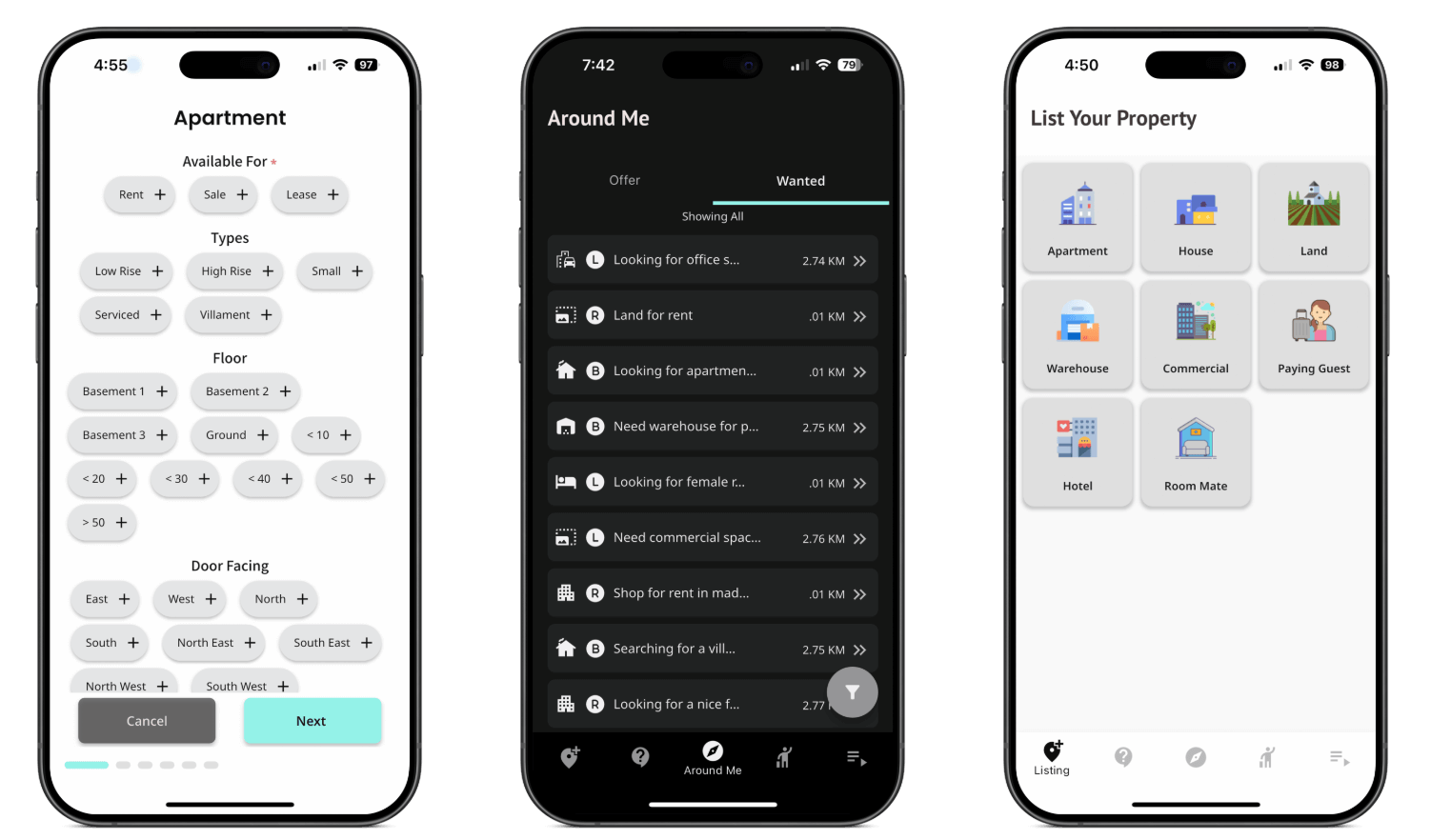 Prime Posts app — hyperlocal real estate listings